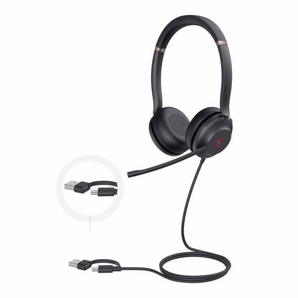 Yealink UH37 Dual USB-C/A USB Wired Headset