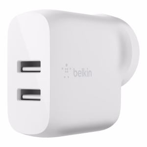 Belkin BoostCharge Dual USB-A Wall Charger 24W - White (WCB002auWH)