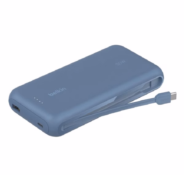 Belkin BoostChargeÂ Power Bank 20K With Integrated Cable - Blue(BPB024fqBL)