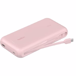 Belkin BoostCharge Power Bank 20K With Integrated Cable - Pink (BPB024fqPK)