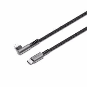 Cygnett Unite Right-Angle Lightning to USB C Cable (1M) - Black (CY5102PCCCL)