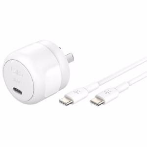 Belkin BoostCharge Compact USB-C 30W Charger + USB-C Cable (1M) - White (WCA008au1MWH-B6)