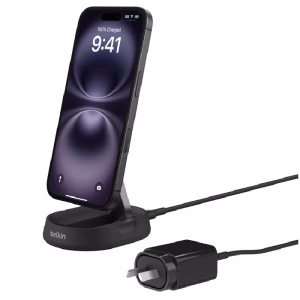 Belkin BoostCharge Pro Convertable Magnetic Wireless Charging Stand With Qi2 15W-Black(WIA008auBK)