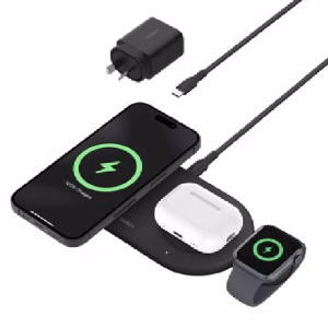 BoostCharge Pro 3-in-1 Magnetic Wireless Charging Pad with Qi2 15W