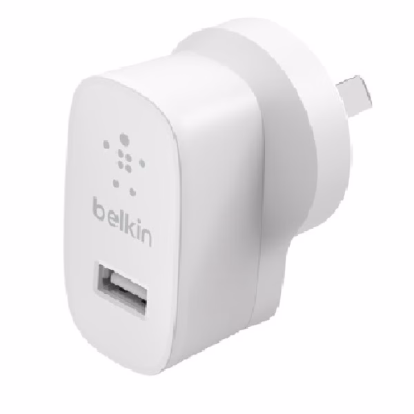 Belkin BoostCharge USB-A Wall Charger (12W) - White (WCA002auWH)