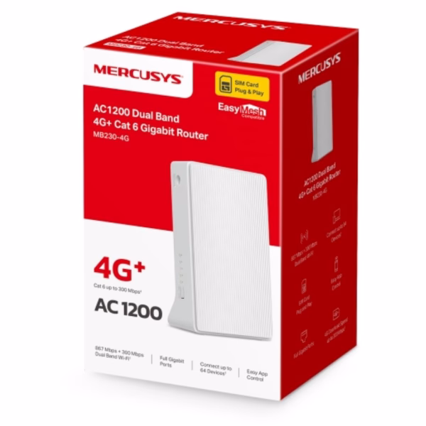 Mercusys MB230-4G AC1200 Wi-Fi 4G LTE Router