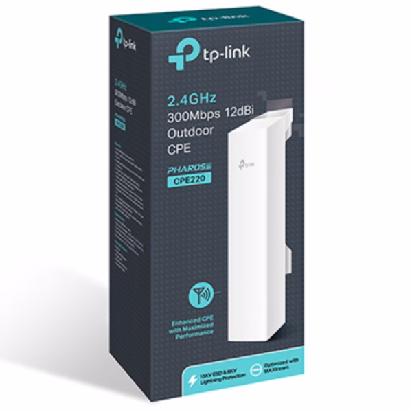 TP-Link CPE210 2.4GHz 300Mbps 9dBi Outdoor CPE Access Point