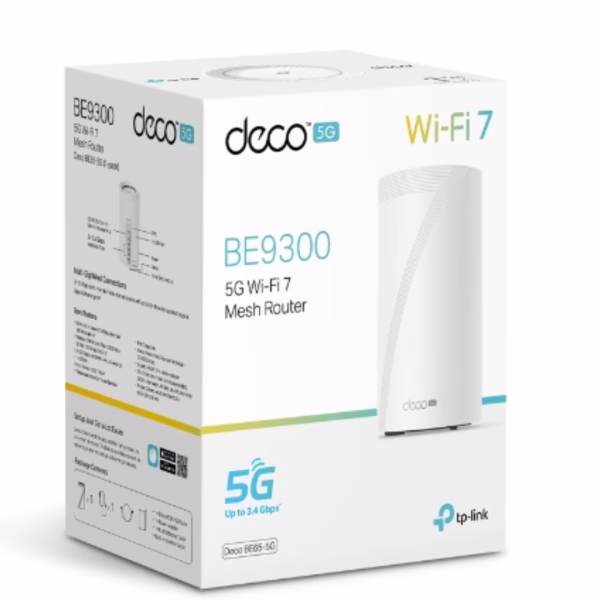 TP-Link Deco BE65-5G(1-pack) 5G BE9300 Tri-Band Whole Home Mesh