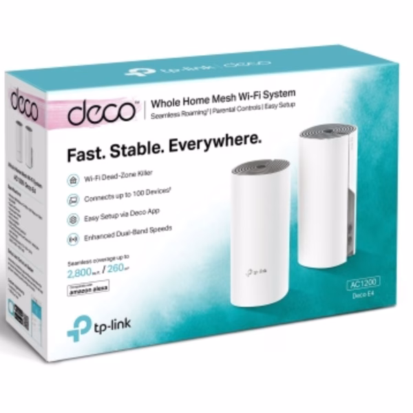 TP-Link Deco E4(2-pack) AC1200 Whole Home Mesh