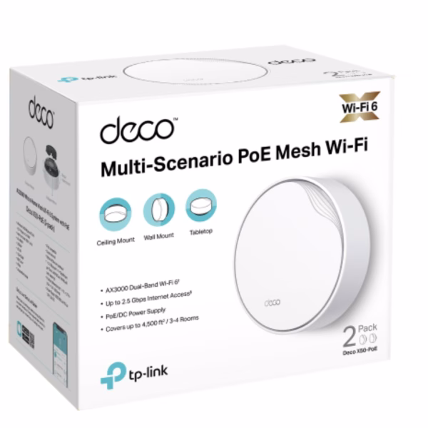 TP-Link Deco X50-PoE(2-pack) AX3000 Whole Home Mesh