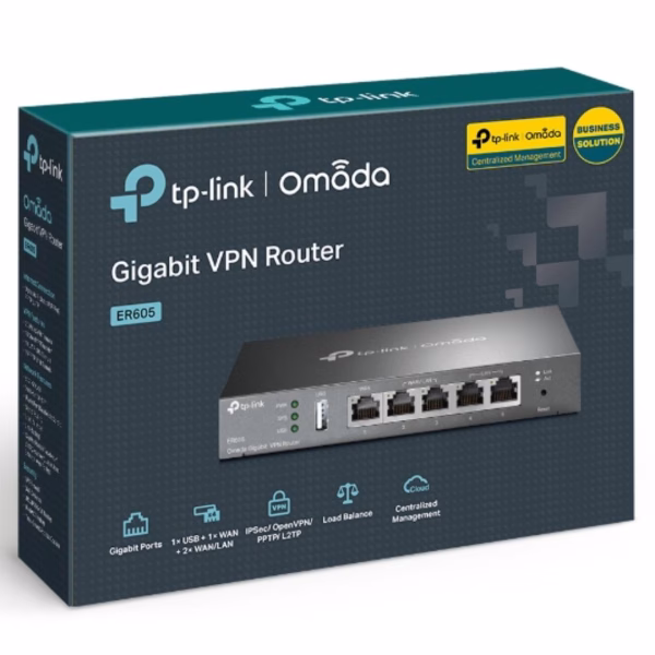 TP-Link TL-ER605 (TL-R605) SafeStream Gigabit Multi-WAN VPN Router (Omada)