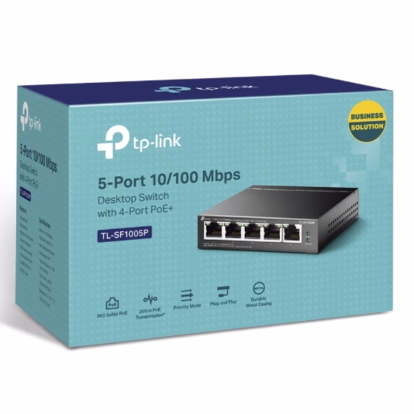 TP-Link TL-SF1005P 5-Port 10/100Mbps Desktop Switch
