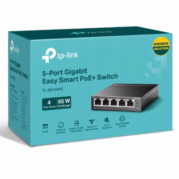 TP-Link TL-SG105PE 5-Port Gigabit Easy Smart Switch