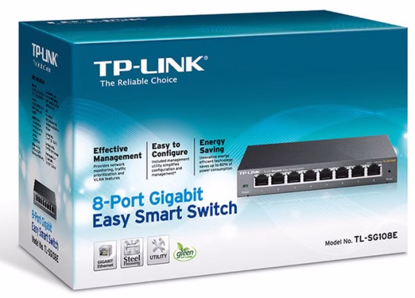 TP-Link TL-SG108E 8-Port Gigabit Easy Smart Switch