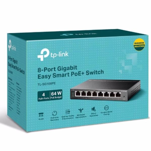 TP-Link TL-SG108PE 8-Port Gigabit Easy Smart Switch