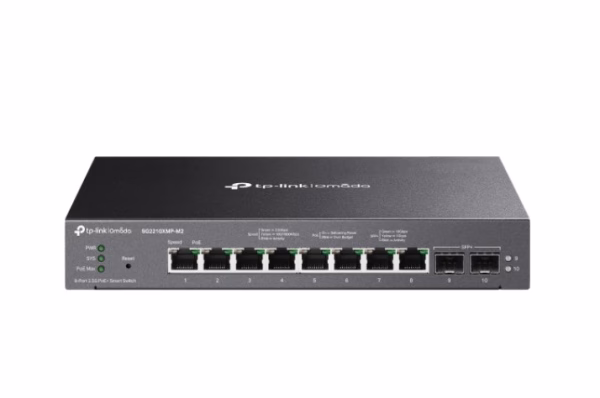 TP-Link SG2210XMP-M2 Omada 8-Port 2.5GBASE-T and 2-Port 10GE SFP+ Smart Switch