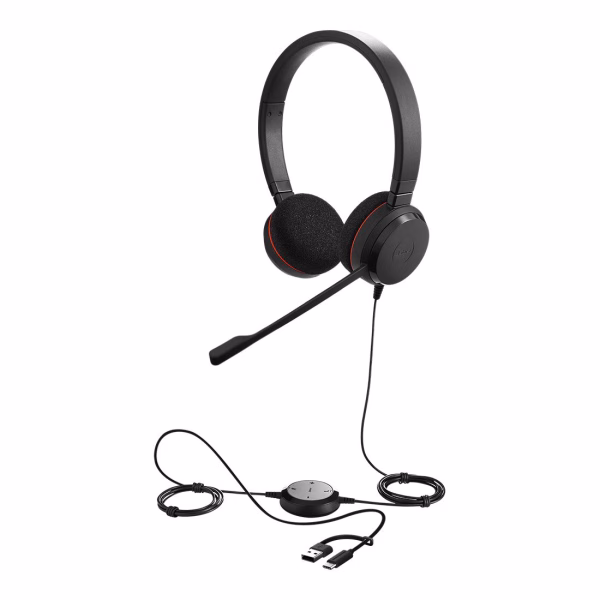 Jabra Evolve 20 SE, USB C/A, UC Stereo Headset