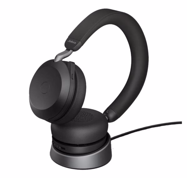 Jabra Evolve2 75 USB-C Link380a UC Stereo Stand Black