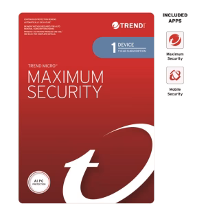 Trend Micro Maximum Security (1 Device) 1 Year Retail Mini Box Auto Renew