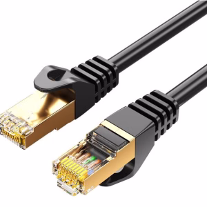 8Ware CAT7 Cable 3m - Black Color RJ45 Ethernet Network LAN UTP Patch Cord Snagless Flat cable