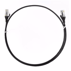 8ware CAT6 Ultra Thin Slim Cable 10m - Black Color Premium RJ45 Ethernet Network LAN UTP Patch Cord 26AWG for Data Only