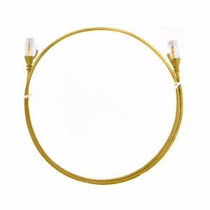 8ware CAT6 Ultra Thin Slim Cable 10m - Yellow Color Premium RJ45 Ethernet Network LAN UTP Patch Cord 26AWG for Data
