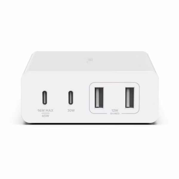 Belkin BoostCharge Pro 108W USB-C (PD 3.0) 4-Port GaN Wall Charger - White (WCH010auWH)