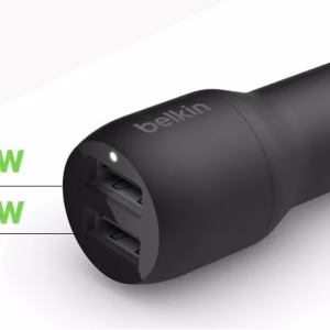 Belkin BoostCharge Dual USB-A Car Charger 24W - Black (CCB001btBK)