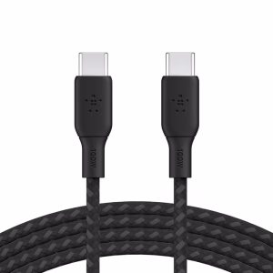 Belkin BoostCharge Braided USB-C to USB-C Cable (3M) - Black (CAB014bt3MBK)
