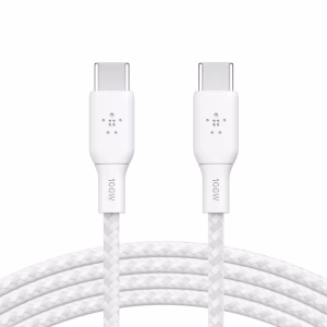 Belkin BoostCharge Braided USB-C to USB-C Cable (3M) - White (CAB014bt3MWH)