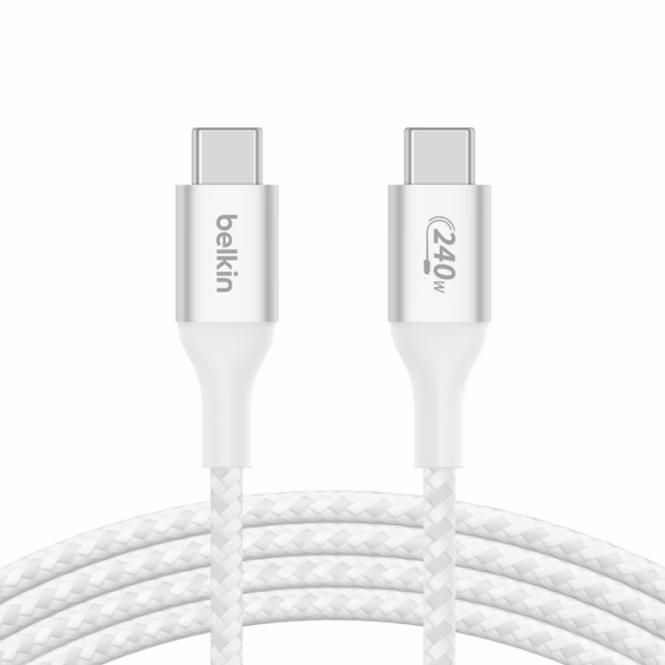 Belkin BoostCharge USB-C to USB-C PD 3.1 Cable (2M) - White (CAB015bt2MWH)