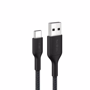 Belkin BoostCharge Pro Braided USB-A to USB-C 2.0 Cable (1M) - Black (CAB022fq1MBK)
