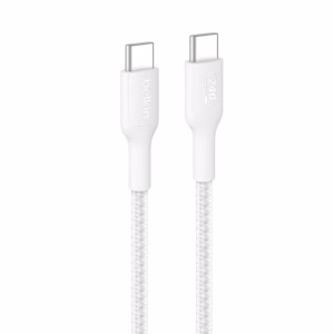 Belkin BoostCharge Pro Braided USB-C to USB-C 2.0 Cable (1M)-White(CAB025fq1MWH)