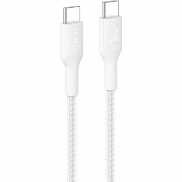 Belkin BoostCharge Pro Braided USB-C to USB-C Cable (3M)-White(CAB025fq3MWH)