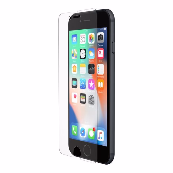 ScreenForce Tempered Glass Screen Protector for iPhone 8/7/6s/6 - Clear (F8W768vf-REV)