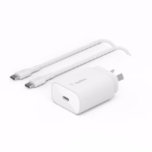 BoostCharge USB-C Cubic Wall Charger 25W + 1M USB-C to USB-C Cable