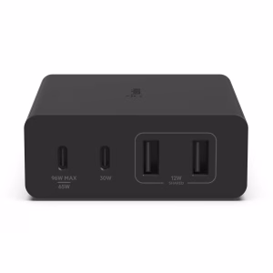 Belkin BoostCharge Pro 108W USB-C (PD 3.0) 4-Port GaN Wall Charger - Black (WCH010auBK)