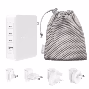 Belkin BoostCharge Pro 140W USB-C (PD 3.1) 4-Port GaN Wall Charger - White (WCH014BTWH-V3)