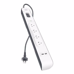 Belkin SurgePlus 4-Outlet 2-Meter Surge Protection Strip With Two (2.4) Amp USB Charging Ports