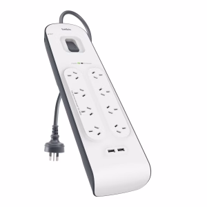 Belkin SurgePlus 8-Outlet 2-Meter Surge Protection Strip With Two (2.4) Amp USB Charging Ports