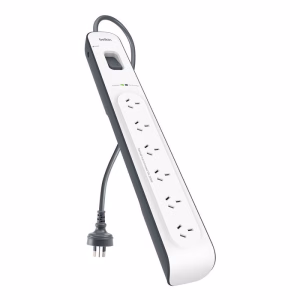 Belkin SurgeMaster 6-Outlet Surge Protection Strip With Power Cord (2M) - (BSV603au2M)