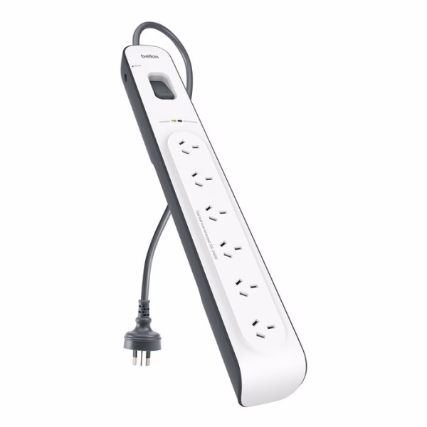Belkin SurgeMaster 6-Outlet Surge Protection Strip With Power Cord (2M) - (BSV603au2M)