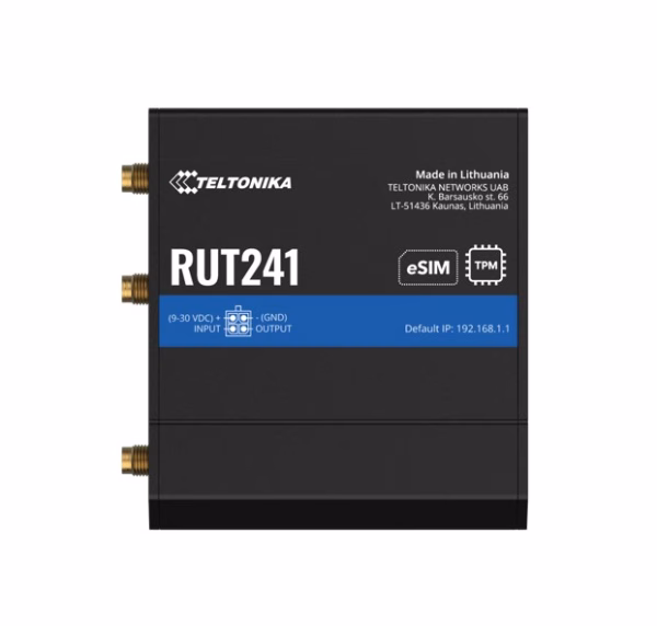 Teltonika RUT241 eSIMâ„¢ Industrial 4G Router