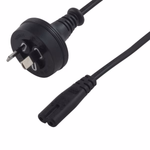 8Ware 2 Pin Core Power Cable 1.8m AU Plug IEC C7 Black
