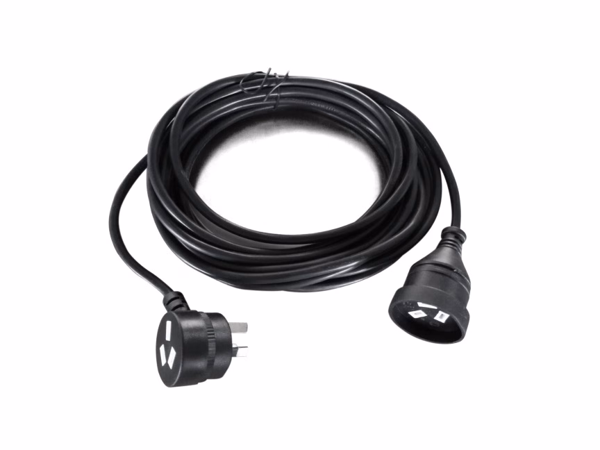 8Ware AU Power Cable Extension 3-Pin Male to Female 2m Black