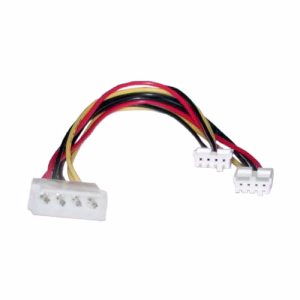 8Ware Molex Power Splitter Cable 20cm 2x3.5' to 1x5.25'