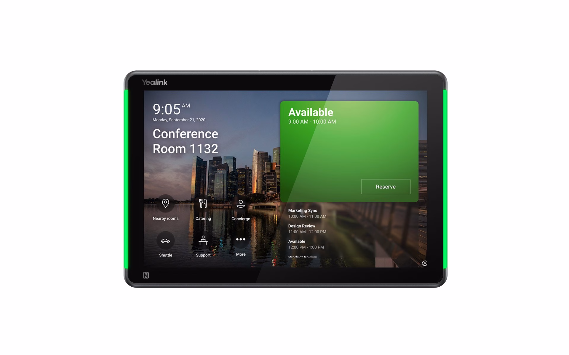 Yealink RoomPanel Plus E2 Black 10.1-inch Touch Scheduler