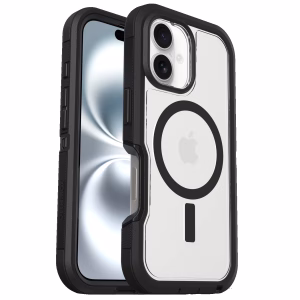 OtterBox Defender XT MagSafe iPhone 16 6.1 Case Clear Black