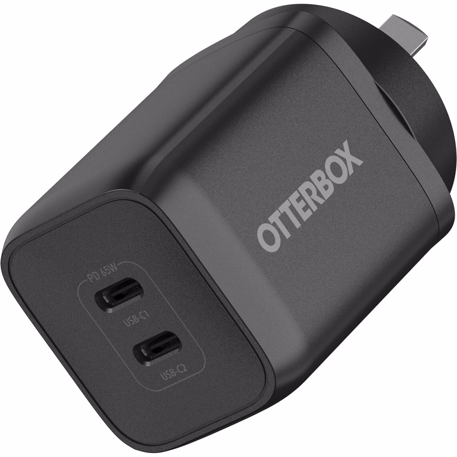 OtterBox 65W Dual Port USB-C PD Fast GaN Wall Charger Black