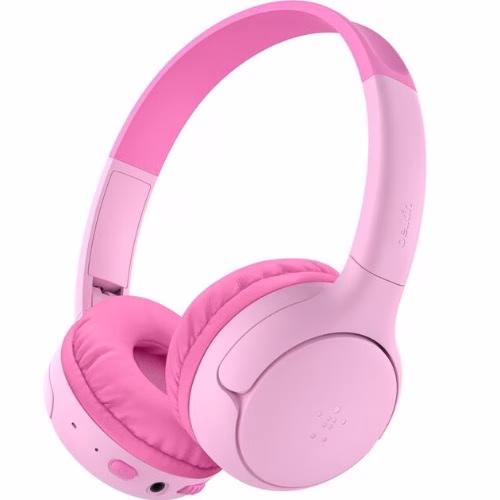 Belkin SoundForm Mini2 Wireless On-Ear Headphones for Kids Pink